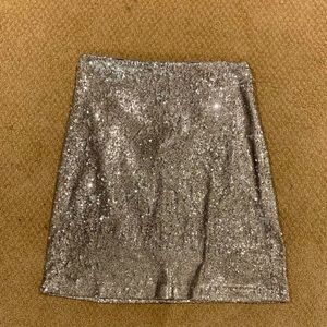 Zara basics golden pencil skirt